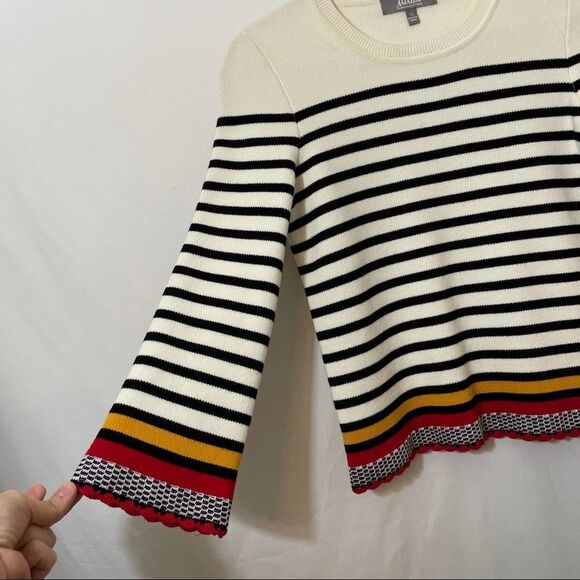 Marled Reunited Clothing Cream Striped Sweater - Picture 2 of 11